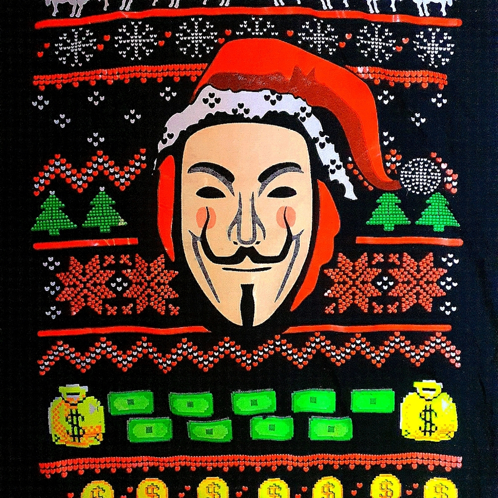 ESQUIZO V FOR VENDETTA GRAPHIC TEE MEXICO CITY IMPORTED LA MERCED XL